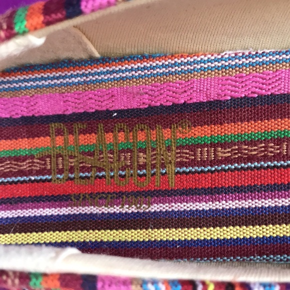 Beacon striped colorful linen slip on flat sandals Guatemalan style size 9.5 - Picture 13 of 13